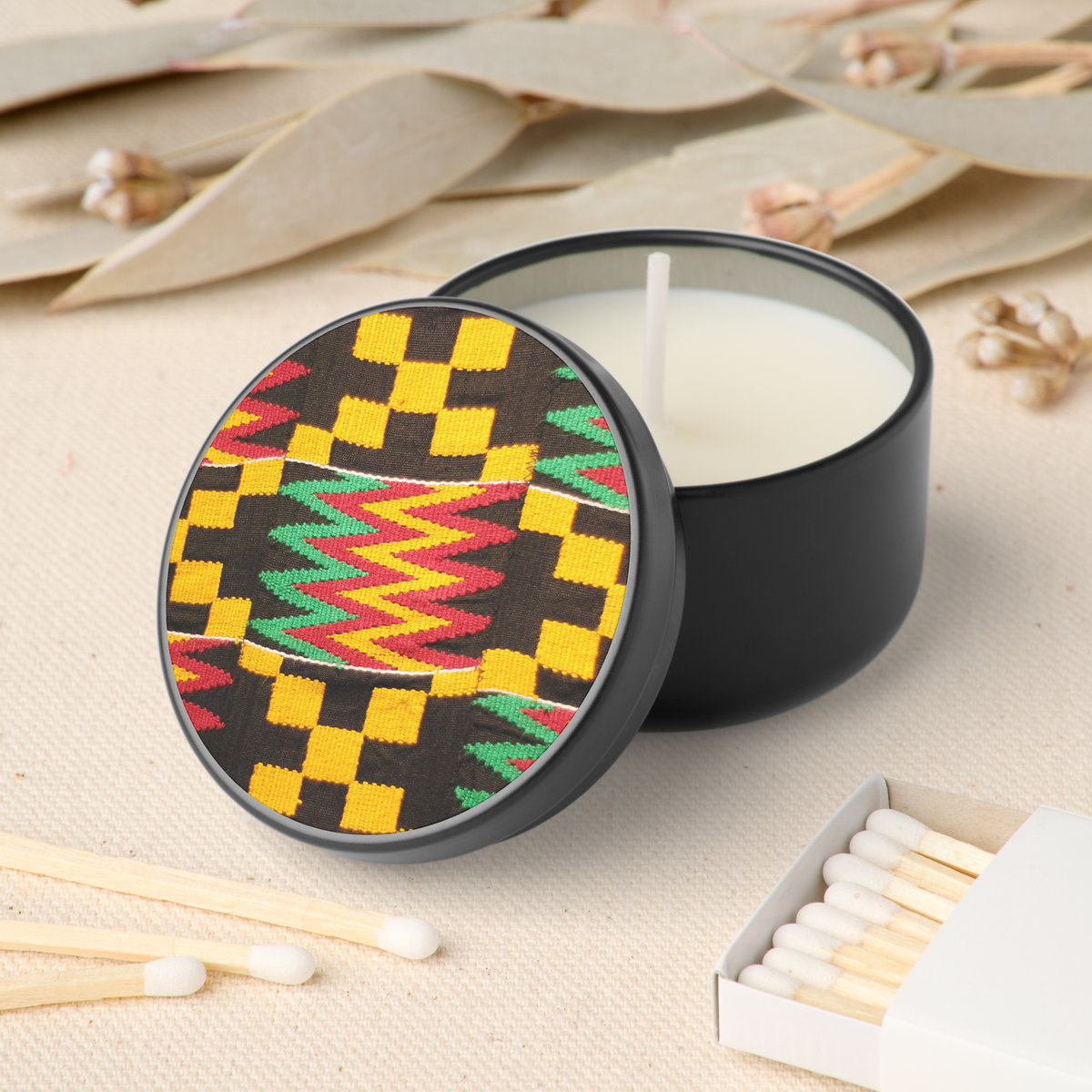 African Print Mini Candle Favors