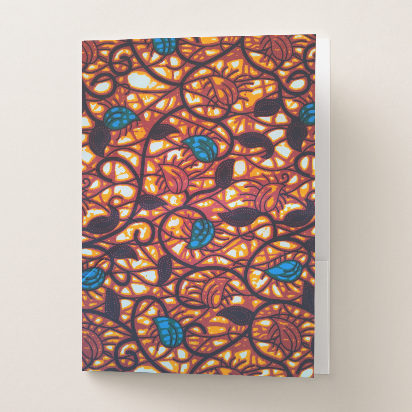 African Print Pocket Folder