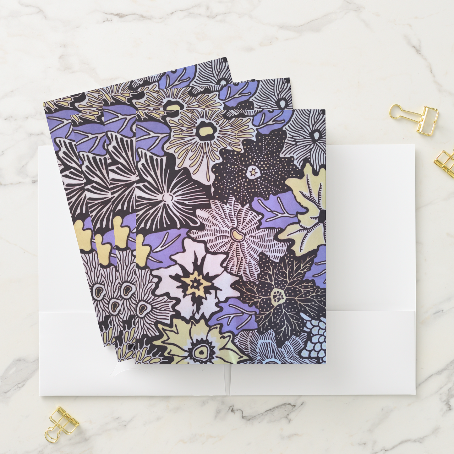 African Print Pocket Folder
