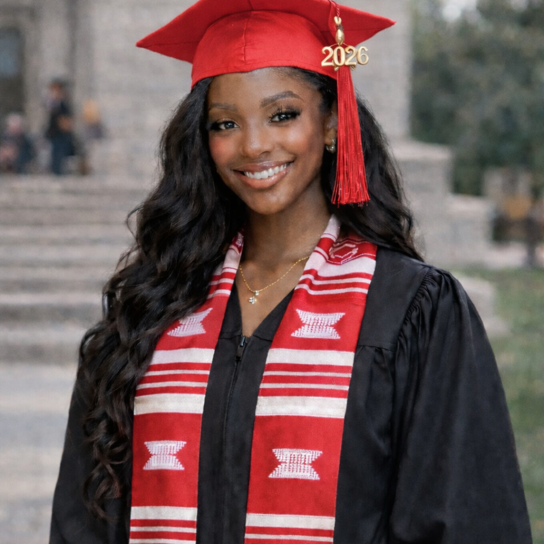 Handwoven Ashanti Kente Graduation Stole – Made in Ghana