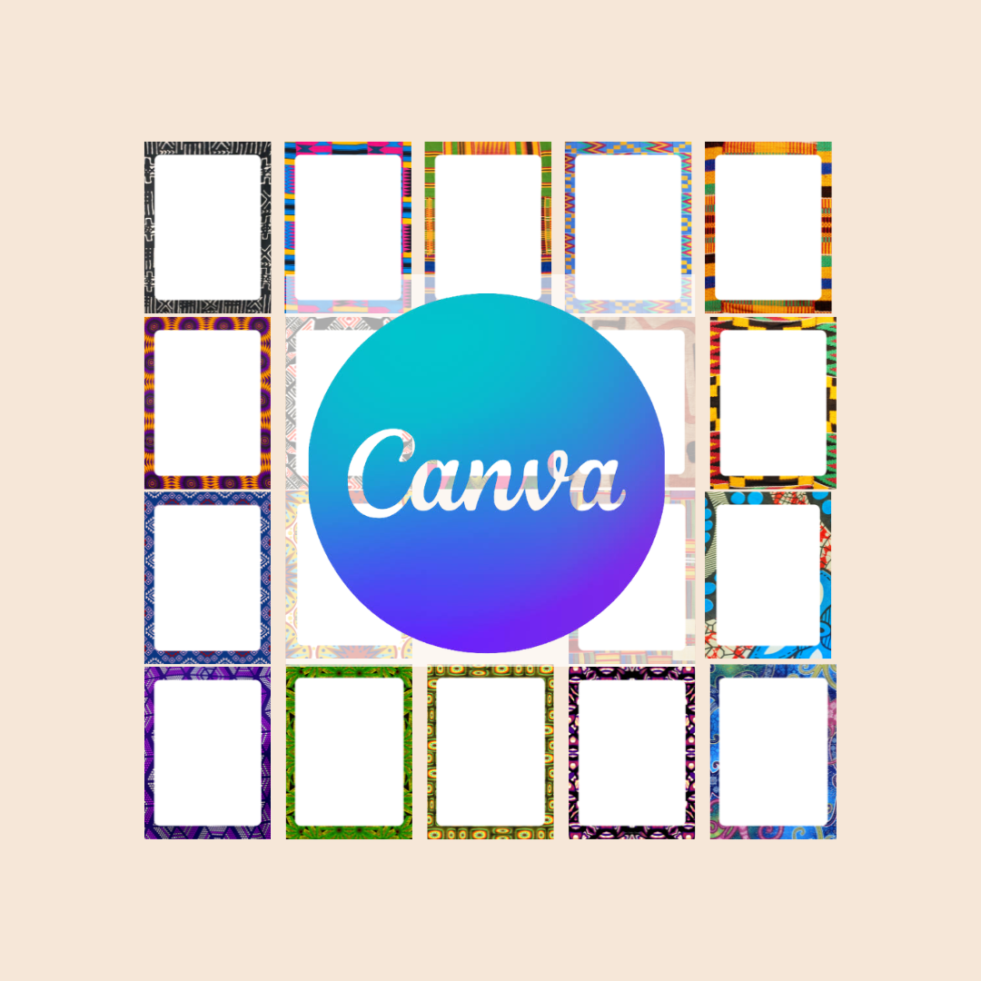 African Inspired Border Templates | Editable Canva Templates (Digital Download)