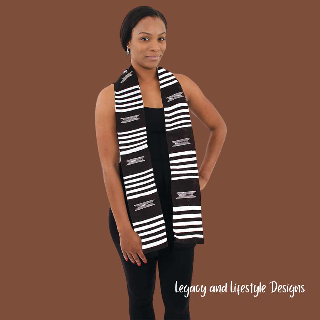 Handwoven Ashanti Kente Graduation Stole – Made in Ghana