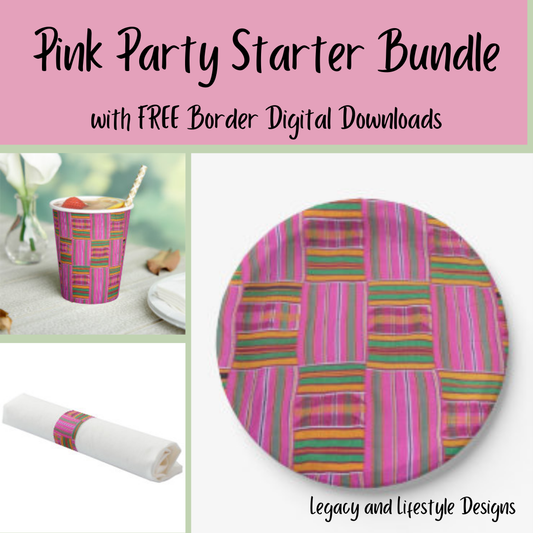 African Print Pink Party Starter Bundle