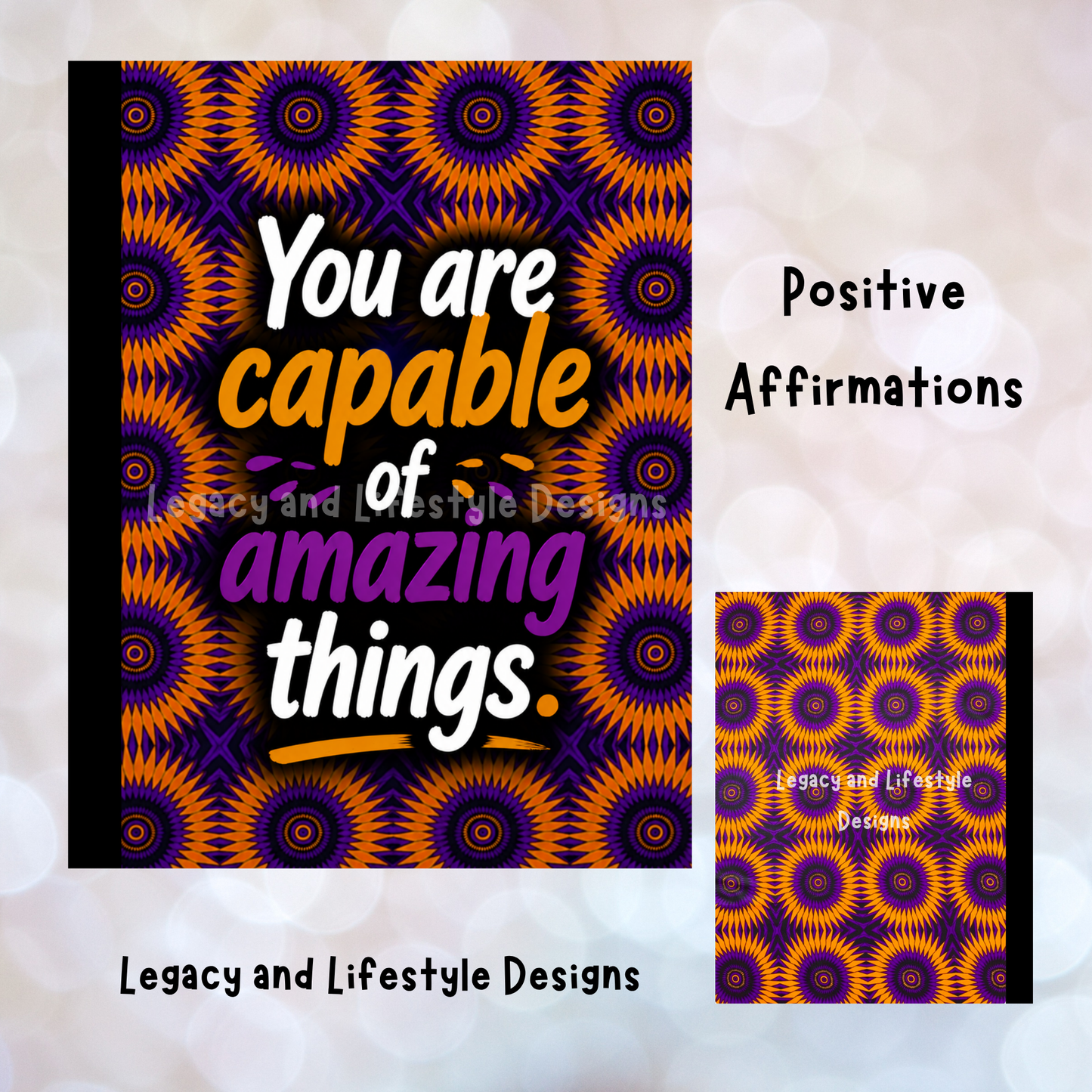 African Inspired Composition Book Covers | Editable Canva Templates (Digital Download)