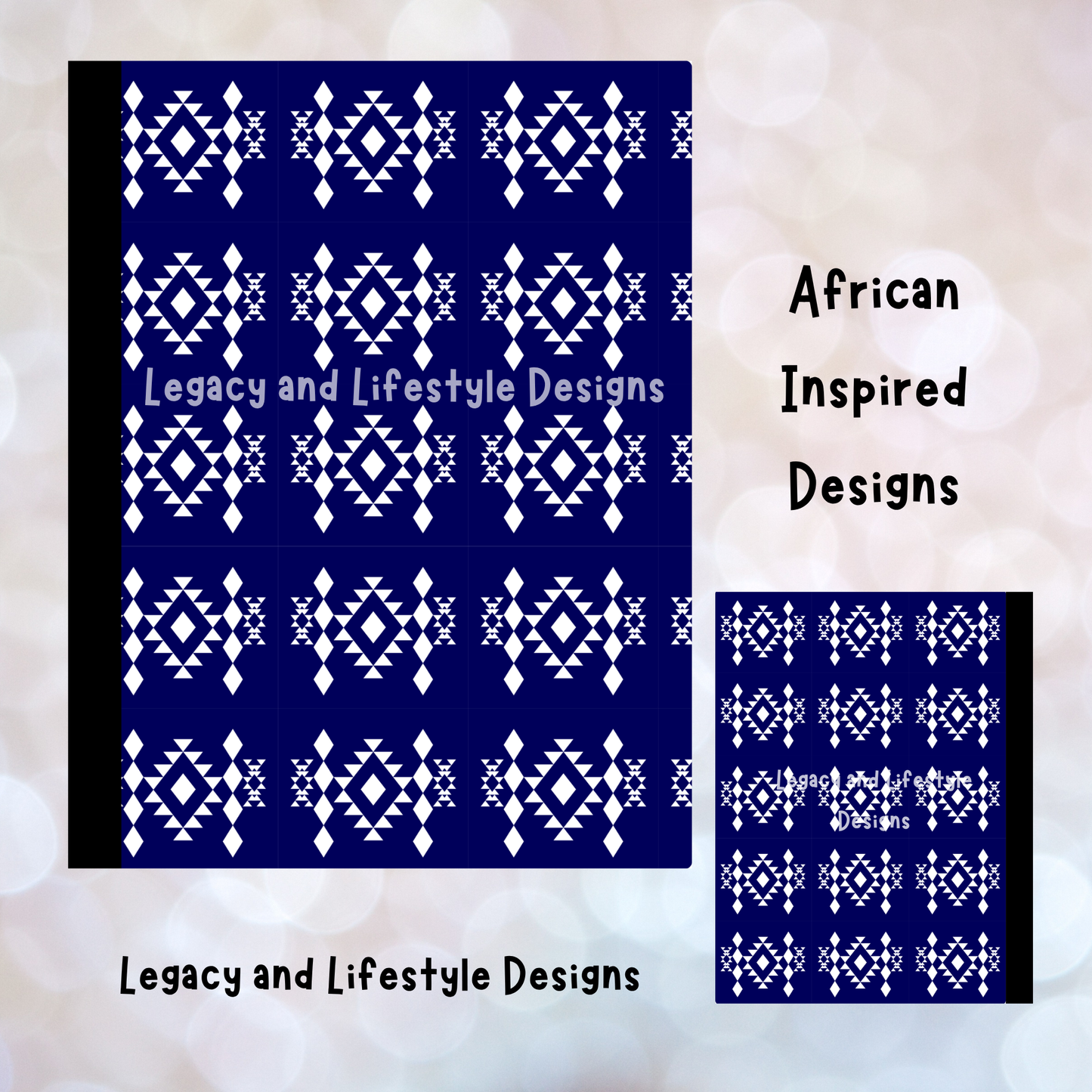 African Inspired Composition Book Covers | Editable Canva Templates (Digital Download)