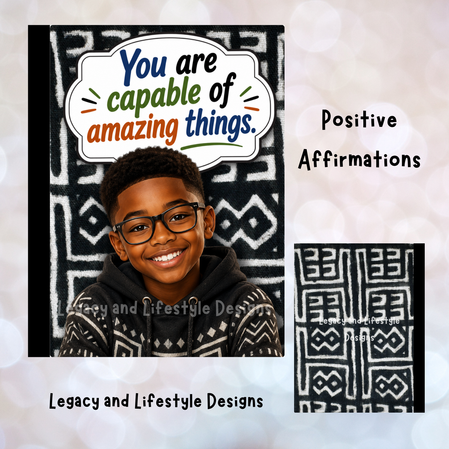 African Inspired Composition Book Covers | Editable Canva Templates (Digital Download)