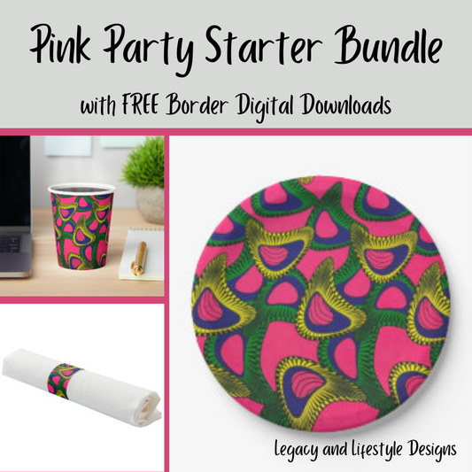 African Print Pink Party Starter Bundle