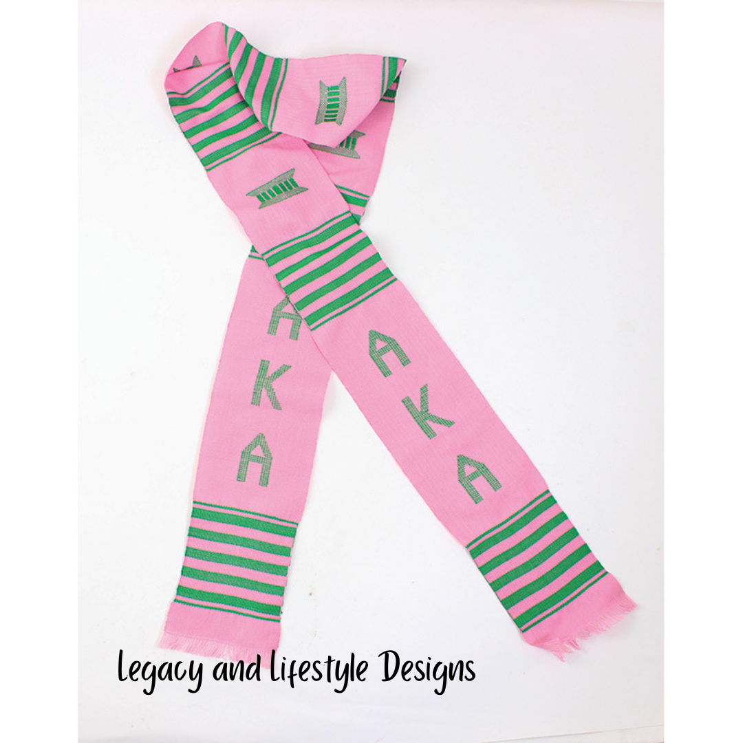 African Kente Greek Graduation Sashes (Handwoven in Ghana)