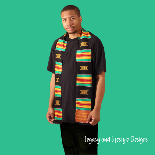 Handwoven Ashanti Kente Graduation Stole – Made in Ghana