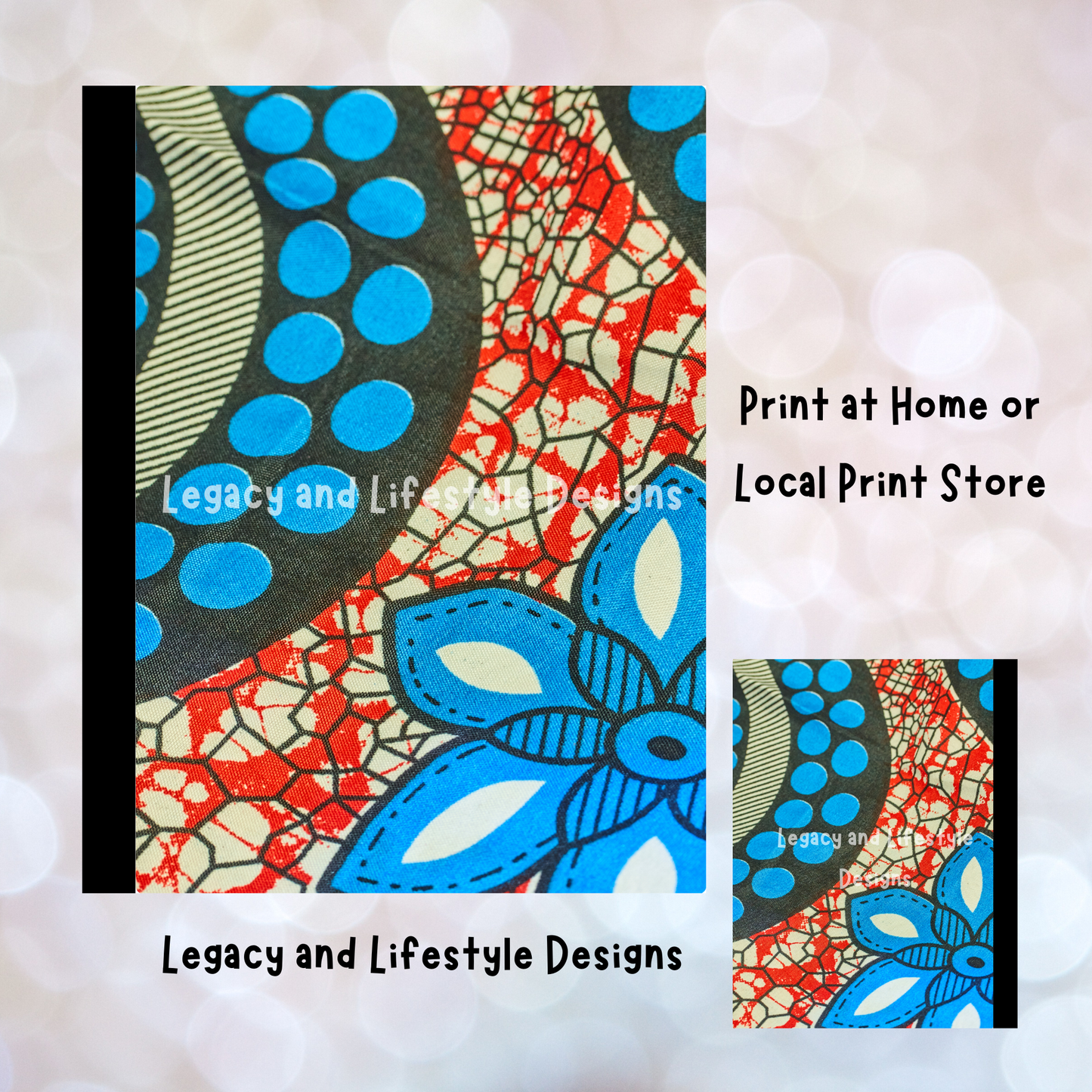 African Inspired Composition Book Covers | Editable Canva Templates (Digital Download)