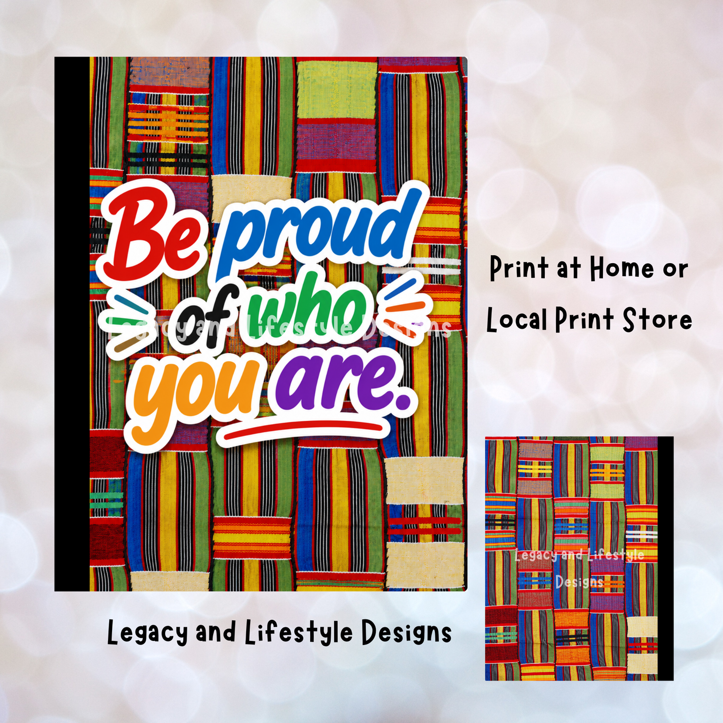 African Inspired Composition Book Covers | Editable Canva Templates (Digital Download)