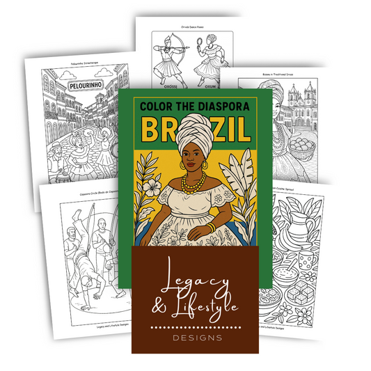 Color the Diaspora: Brazil – Cultural Coloring Pages for Adults