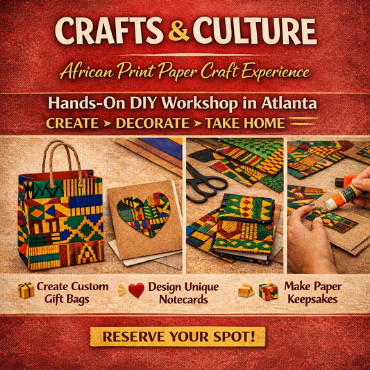 African Print Paper Craft Experience | DIY Workshop + Creative Class