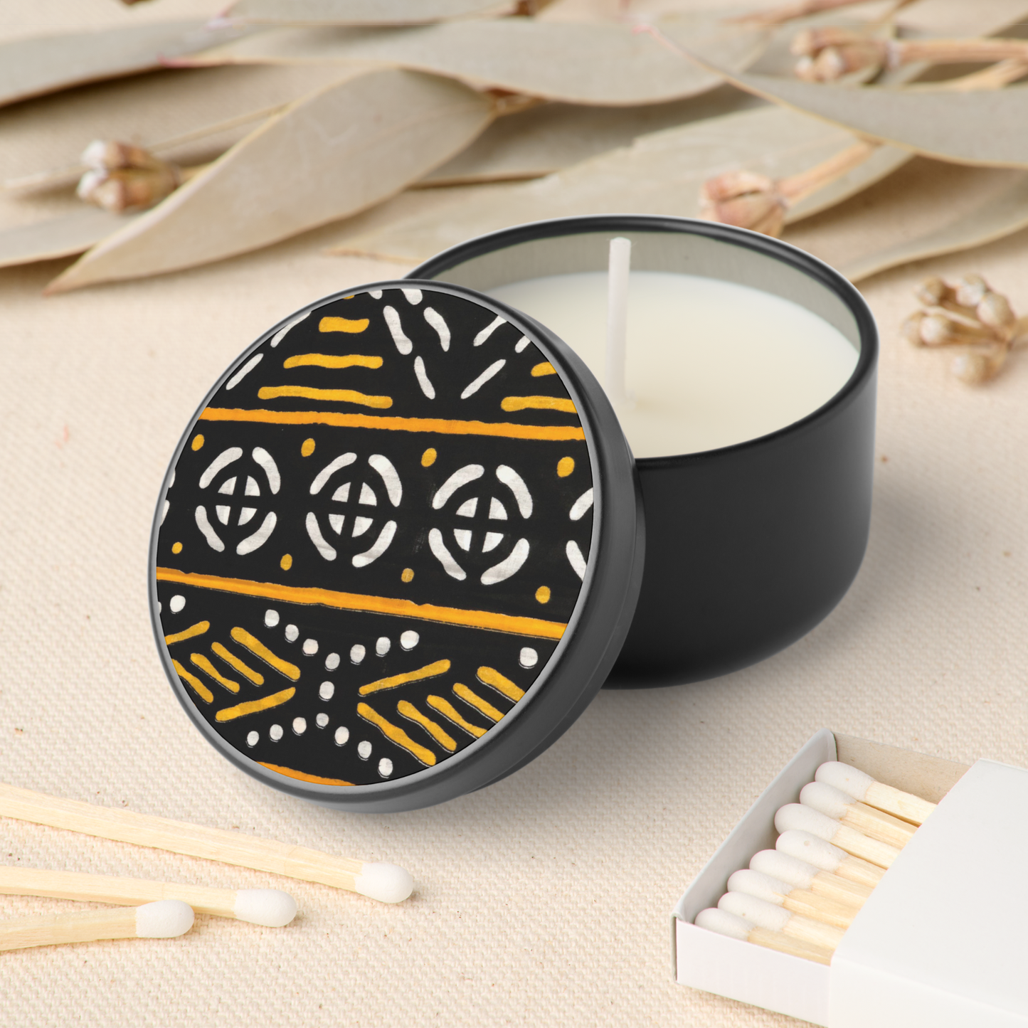 African Print Mini Candle Favors