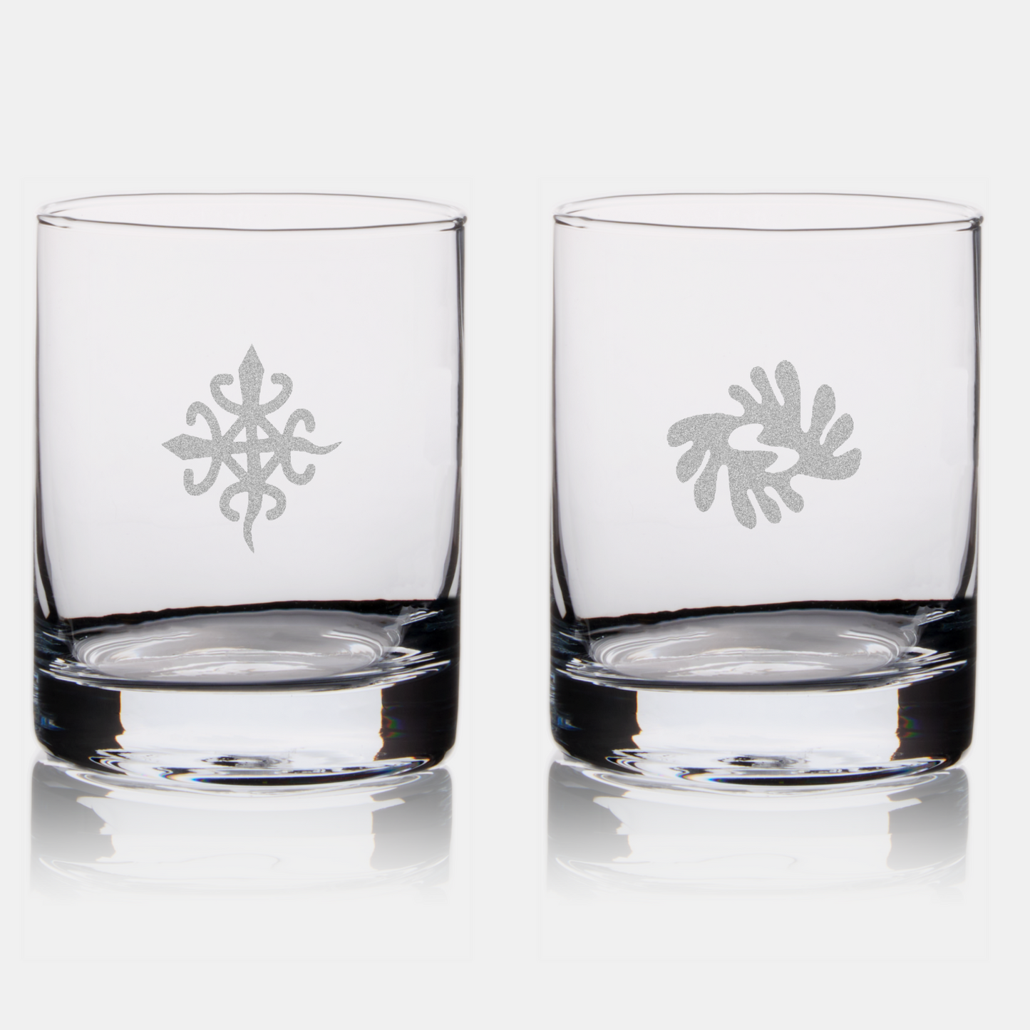 African Adinkra Whiskey Rocks Glass