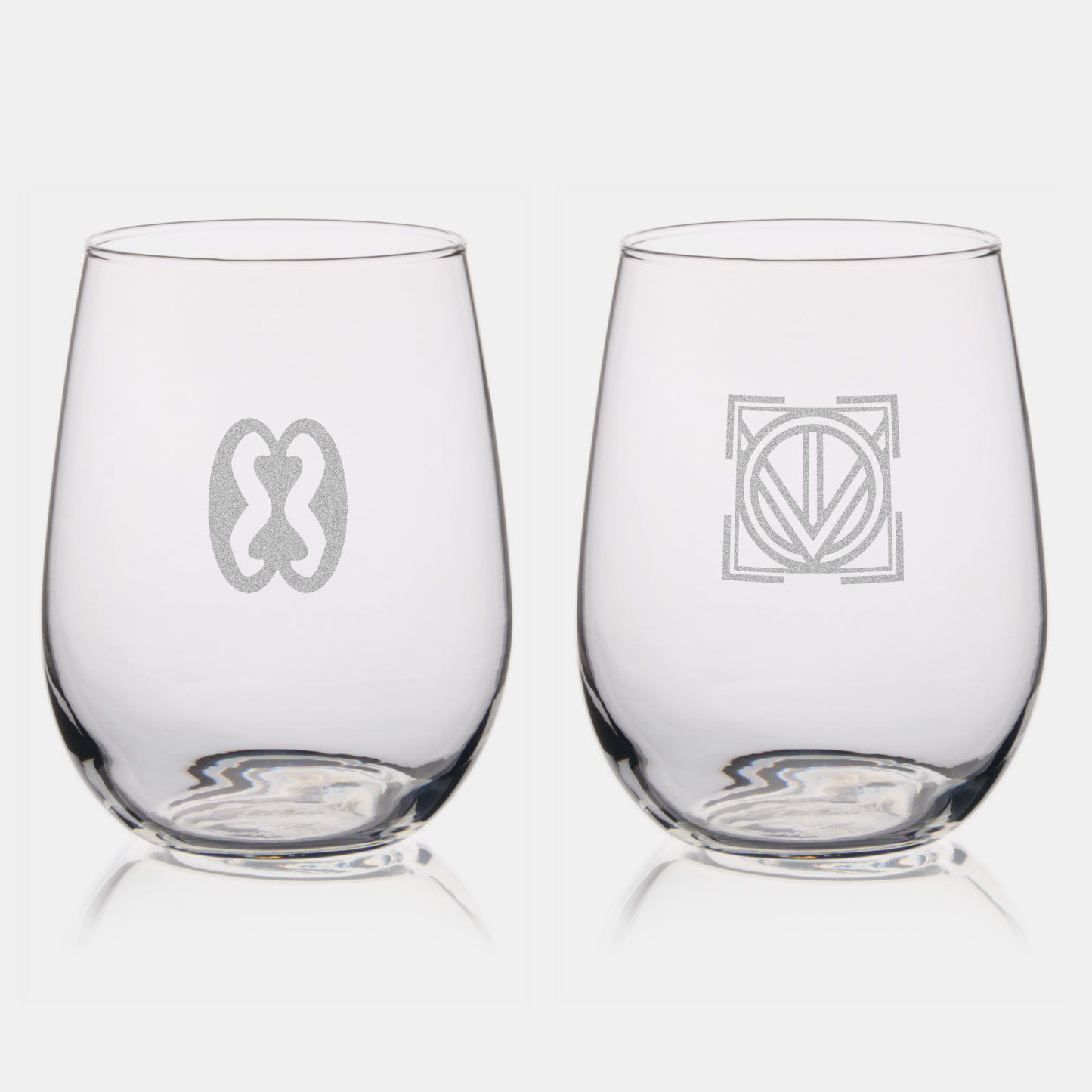 African Adinkra Stemless Wine Glasses