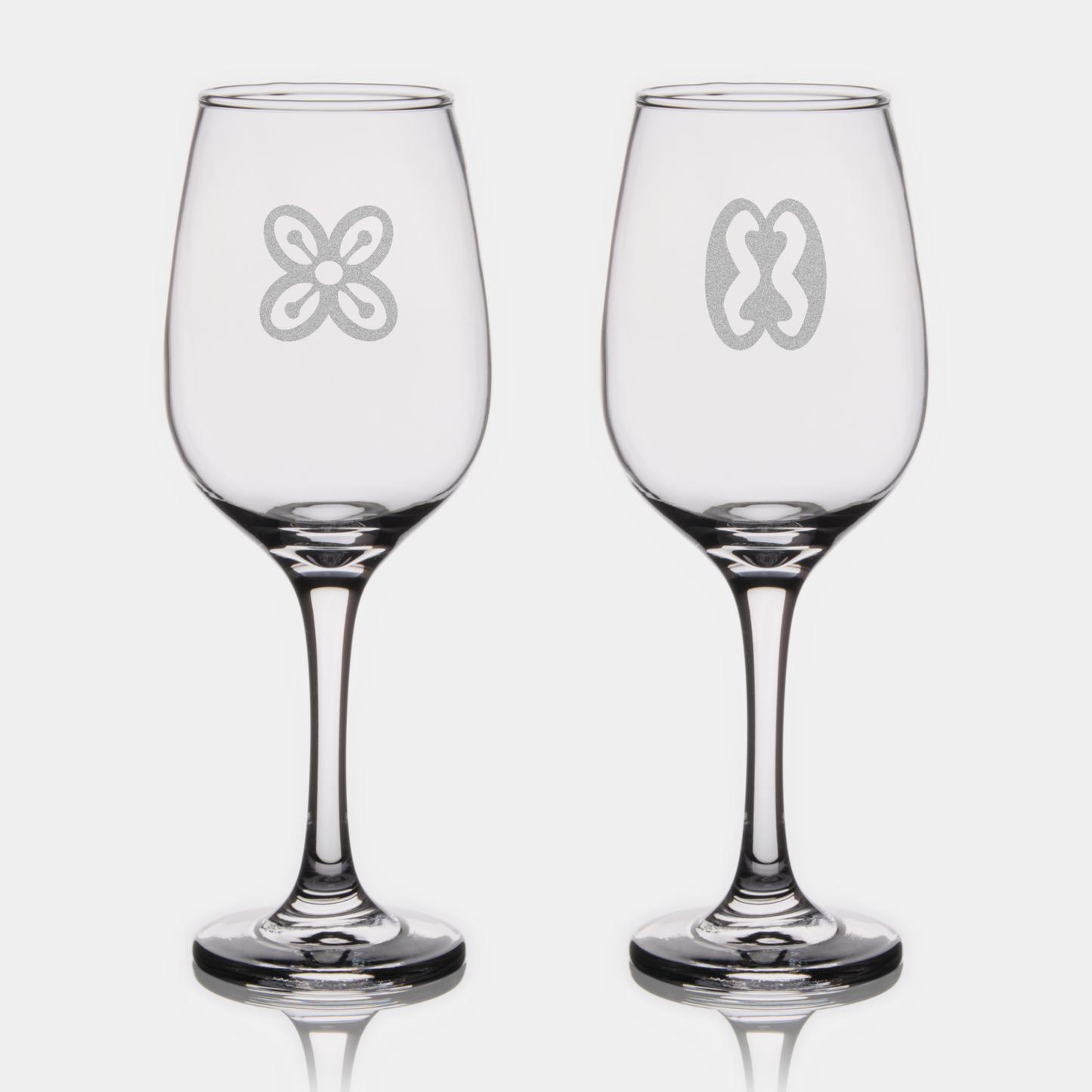 African Adinkra Wine Glasses