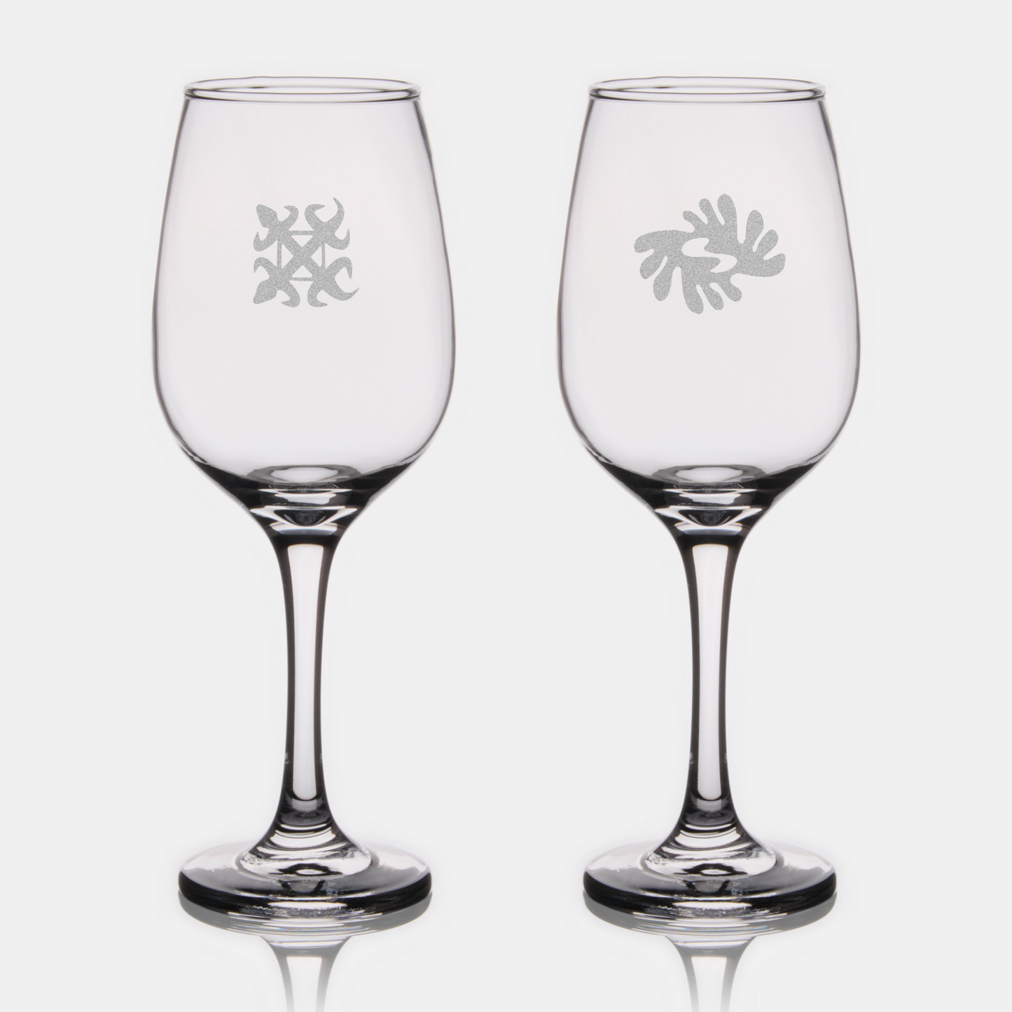 African Adinkra Wine Glasses