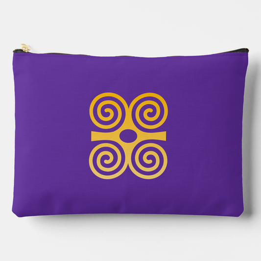 African Adinkra (Strength & Humility) Accessory Pouch