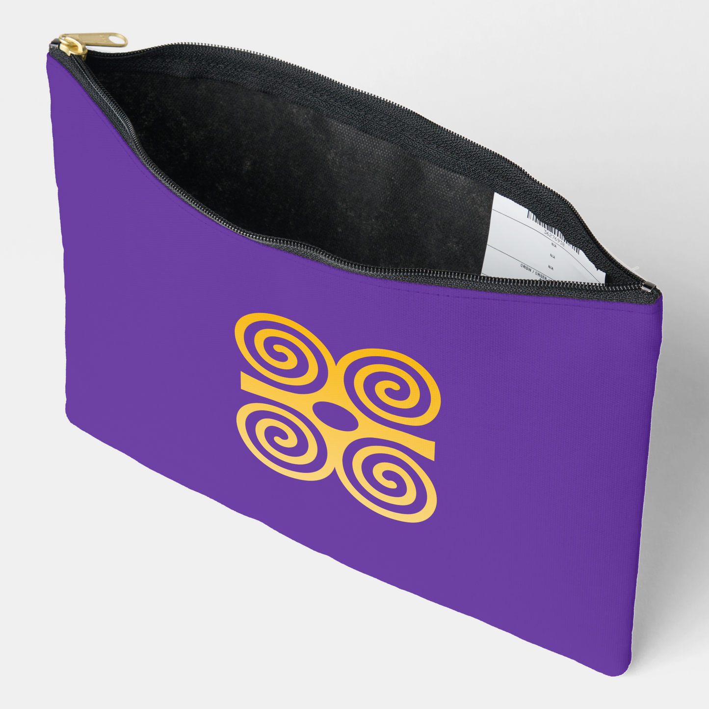 African Adinkra (Strength & Humility) Accessory Pouch