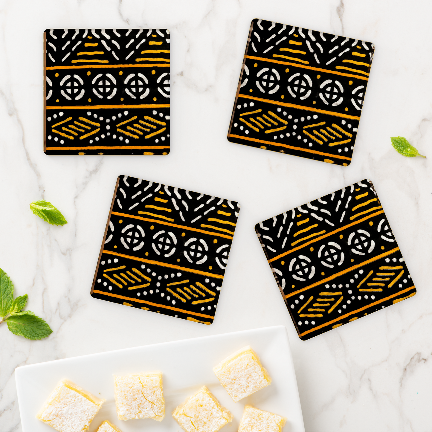 African Print Coaster Set