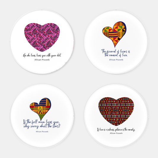 African Proverb Coaster Sets