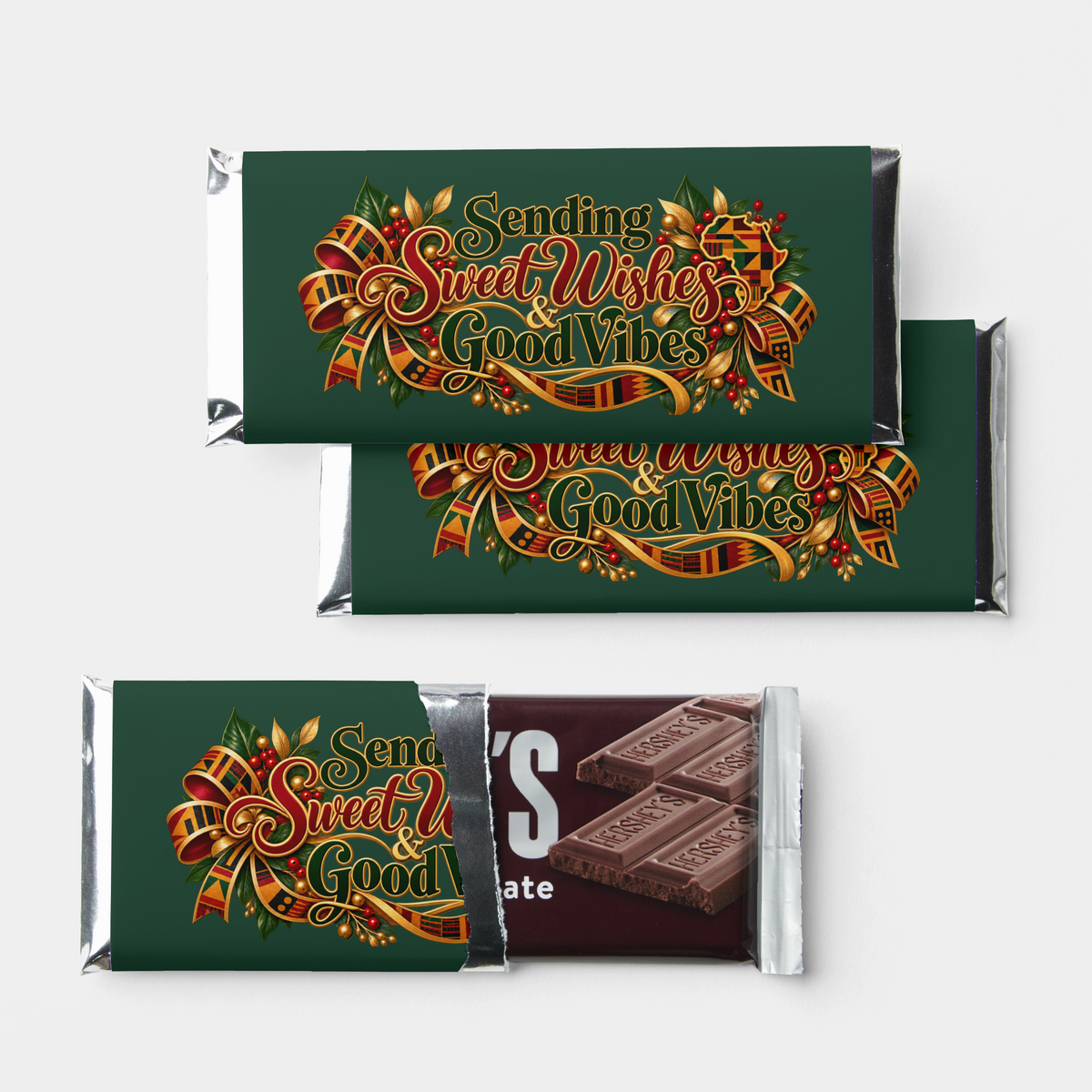 Holiday Candy Wrappers Hershey Bar Favors