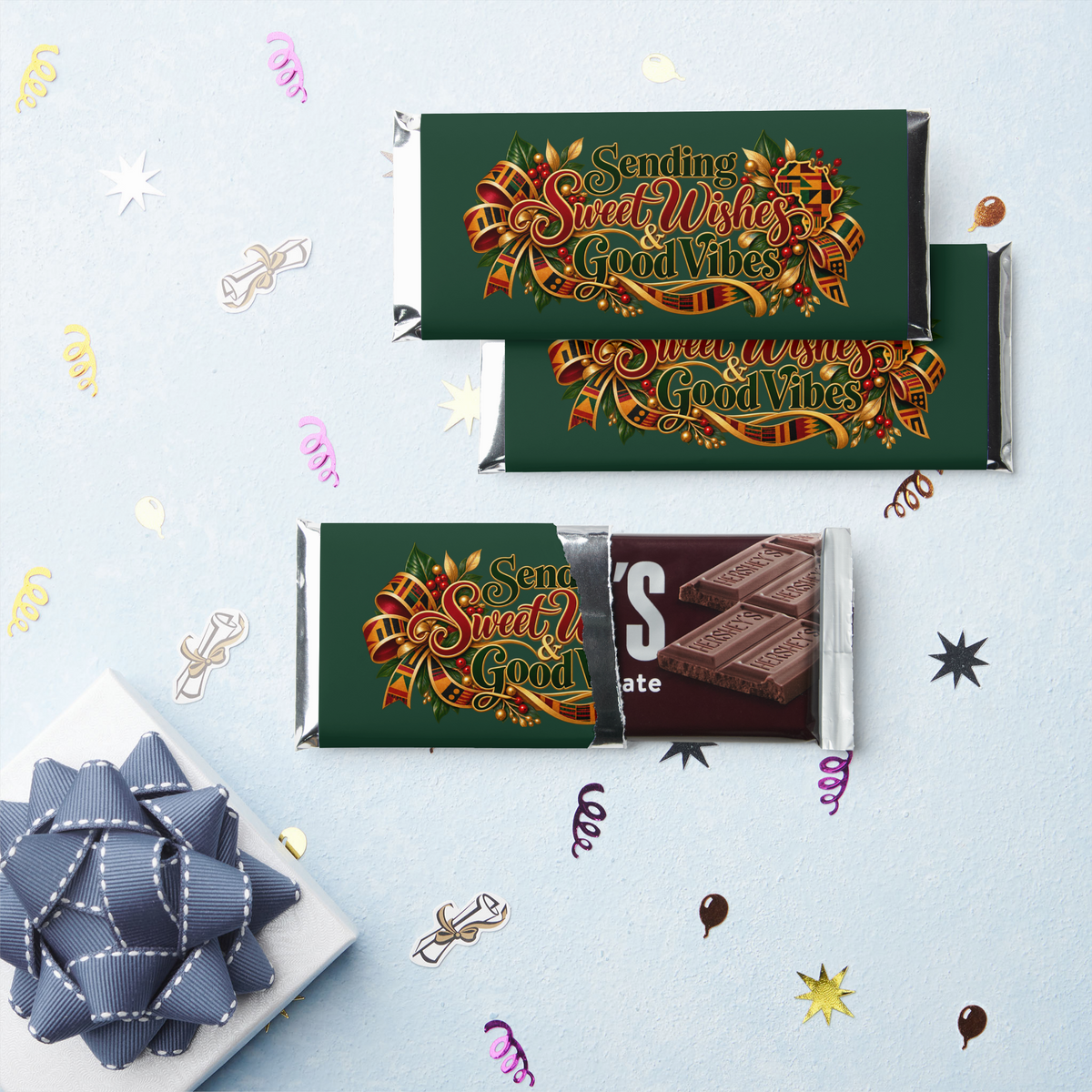 Holiday Candy Wrappers Hershey Bar Favors