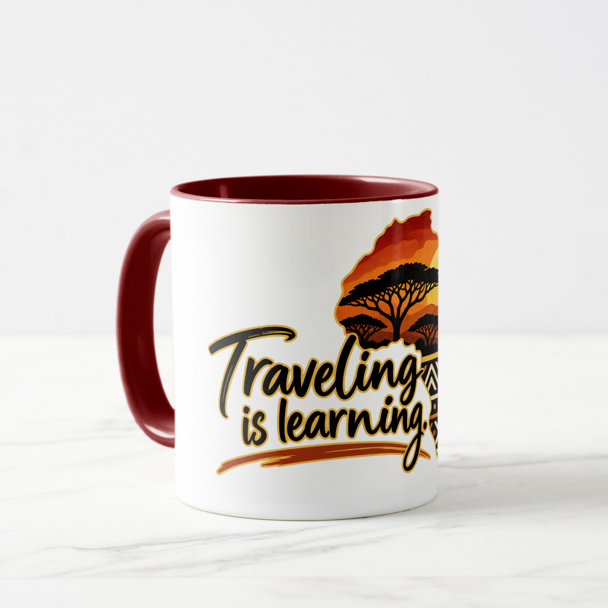 Traveling is Learning. Combo Coffee Mug