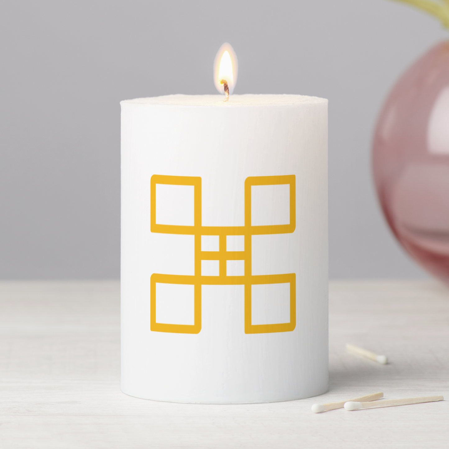 African Adinkra (Excellence) Pillar Candles