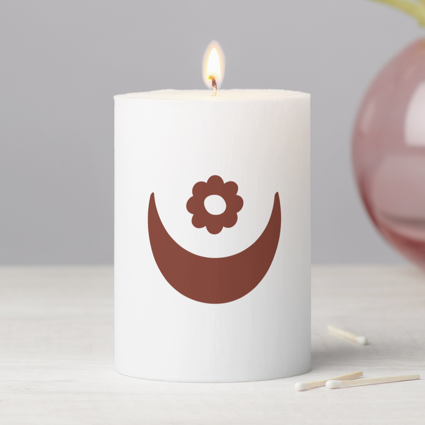 African Adinkra (Love) Pillar Candle