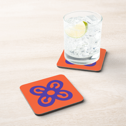 Adinkra Coasters with cork back – Set of 6