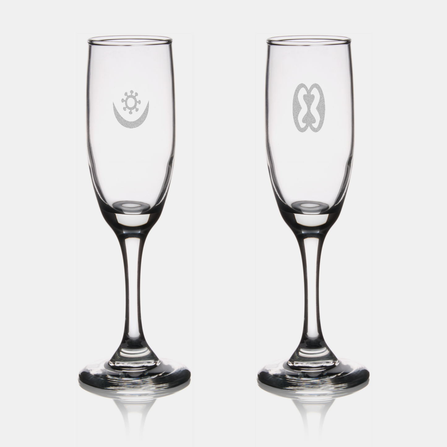 African Adinkra Champagne Flute