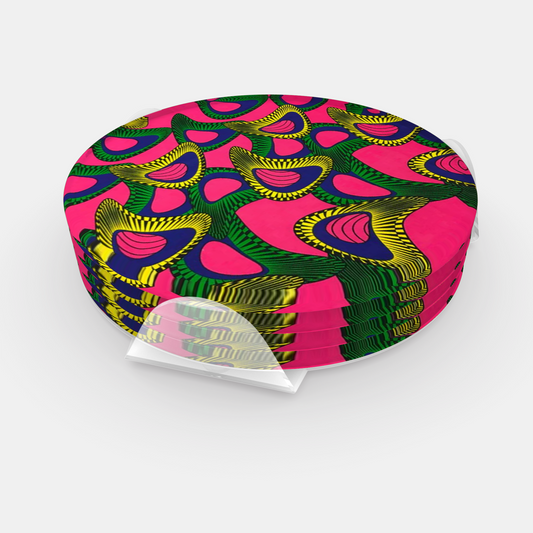 African Print Coaster Set