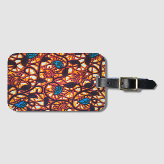 African Print Luggage Tag