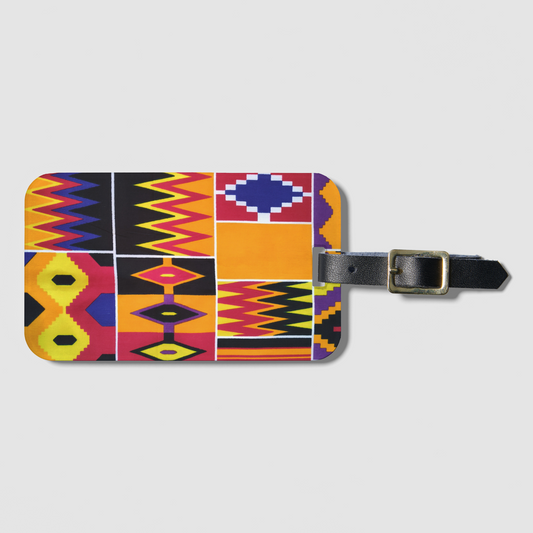 African Print Luggage Tag