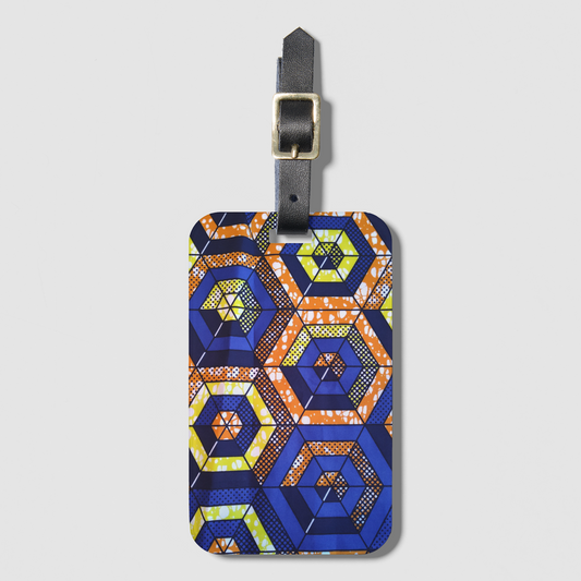 African Print Luggage Tag