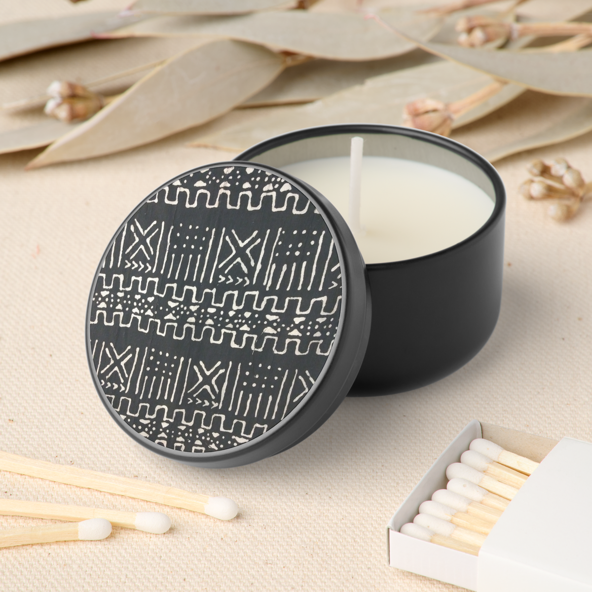 African Print Mini Candle Favors