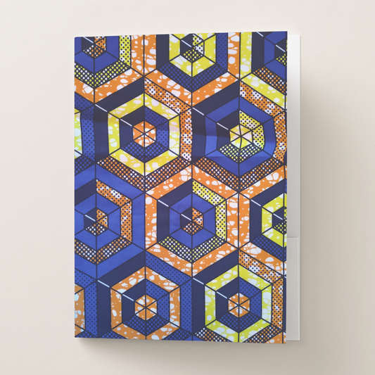 African Print Pocket Folder
