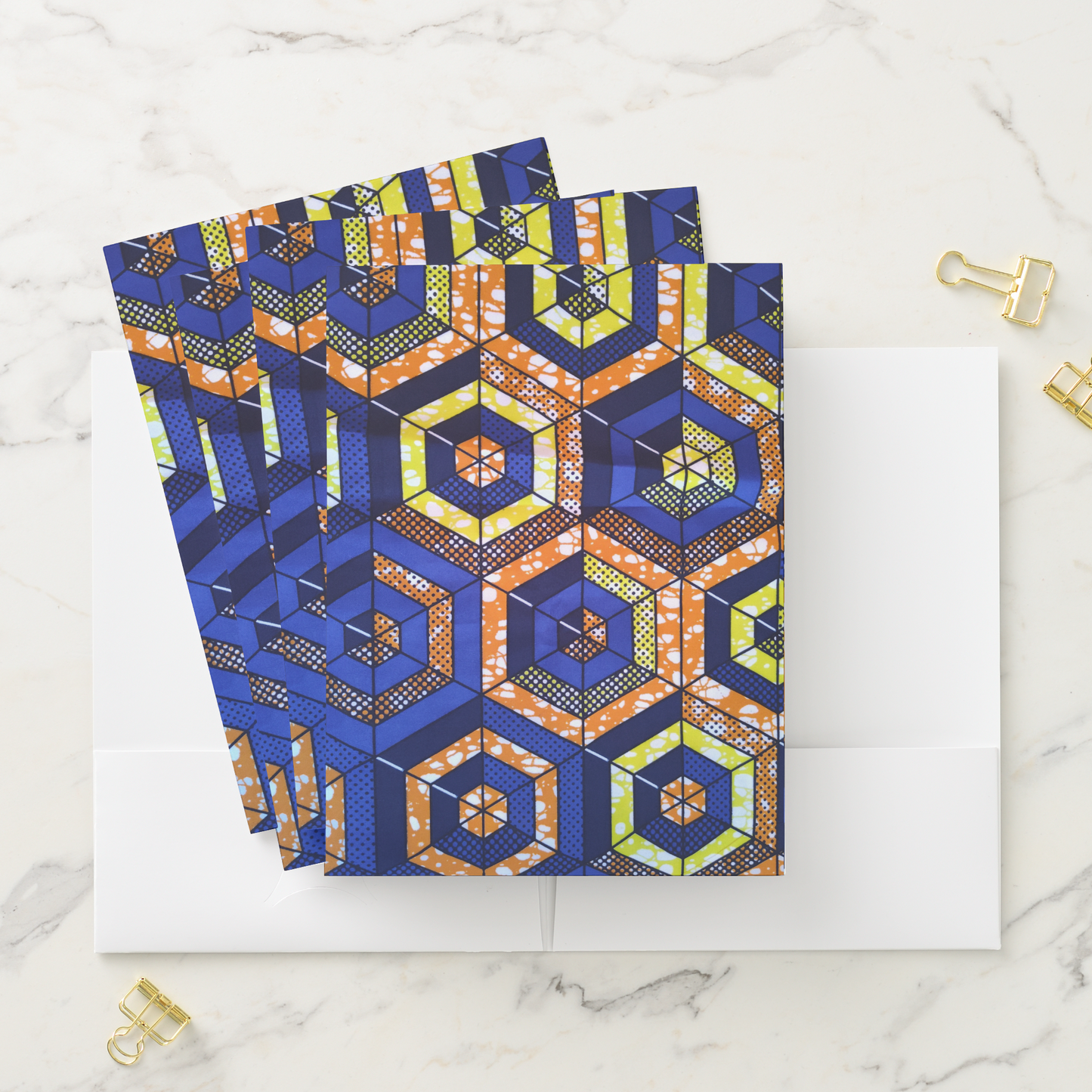 African Print Pocket Folder