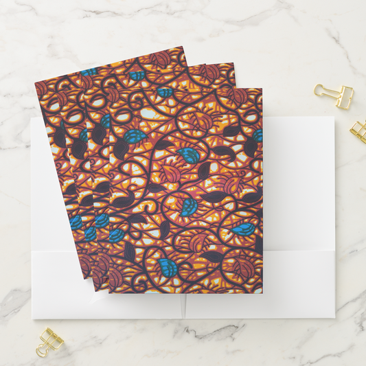 African Print Pocket Folder